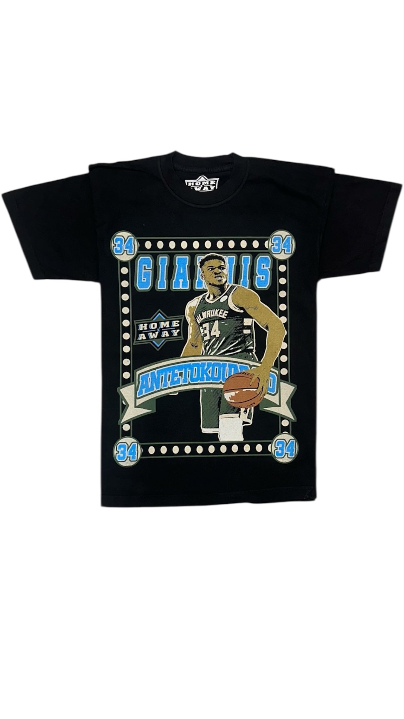 Black graphic t shirt of Giannis 